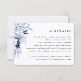 Details zu modernen Navy Blue Watercolor Floral Be Einladung