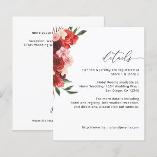 Details zu Red Floral - White VH2