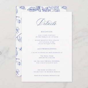 Details zu Regency Blue Wedding Begleitkarte