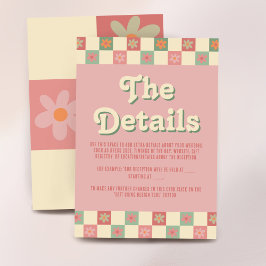 Details zu Retro und Groovy 70er Hochzeiten Begleitkarte