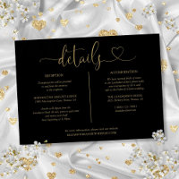 Details zu Schwarz-Gold-Herzschrift