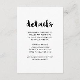 Details zu Schwarz-Weiß-Hochzeitsgästen Begleitkarte