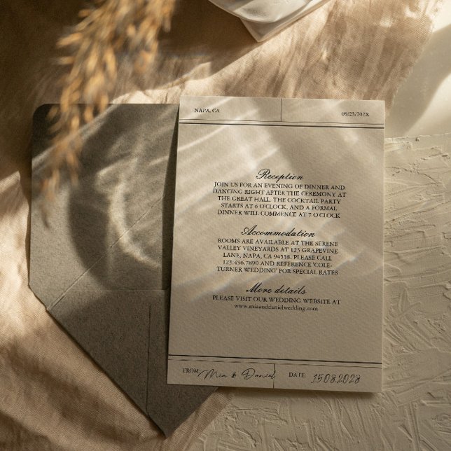 Details zu Vintage Hochzeiten Begleitkarte (Von Creator hochgeladen)