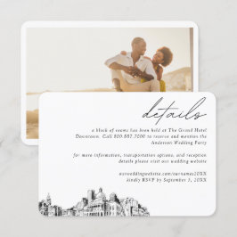 Details zum Boston Wedding Hotel Zimmerblock Begleitkarte