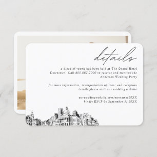 Details zum Boston Wedding Hotel Zimmerblock Begleitkarte