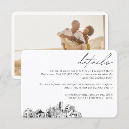 Details zum Denver Wedding Hotel Zimmerblock Begleitkarte