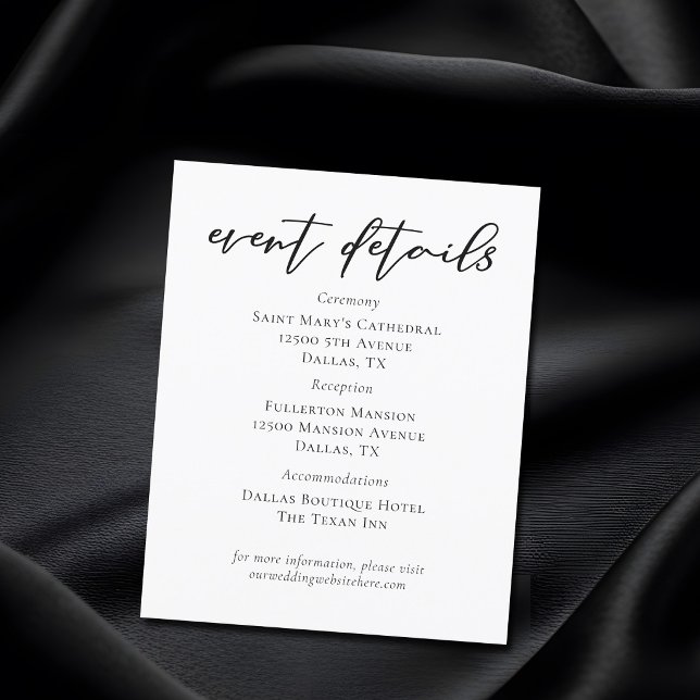 Details zum einfachen Black Script-Hochzeitsszenar (Von Creator hochgeladen)