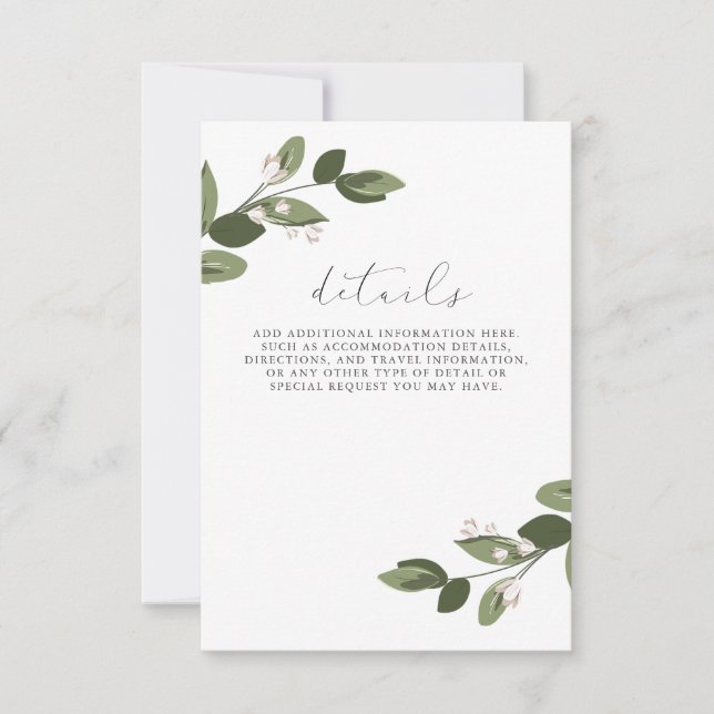 Details zum Erröten von Spries Einladung (Vorderseite)