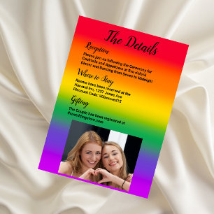 Details zum Gay Pride des Regenbogens Einladung