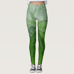 Details zum grünen Leaf Leggings