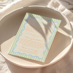 Details zum handgeschriebenen Whimsical Wedding Fu Begleitkarte