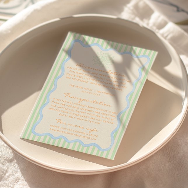 Details zum handgeschriebenen Whimsical Wedding Fu Begleitkarte (Von Creator hochgeladen)