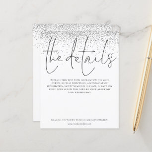 Details zum Hochzeitbudget Silberner Glitzer