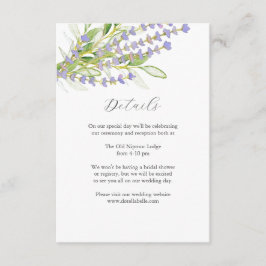 Details zum Hochzeitskartenlavender Wasserfarbenka Begleitkarte