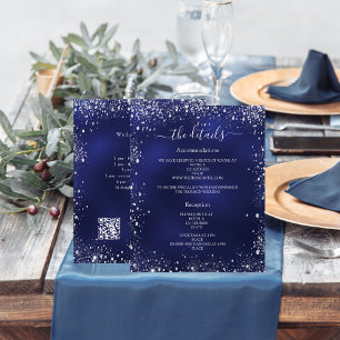 Details zum Hochzeitsprogramm für Navy Silber
