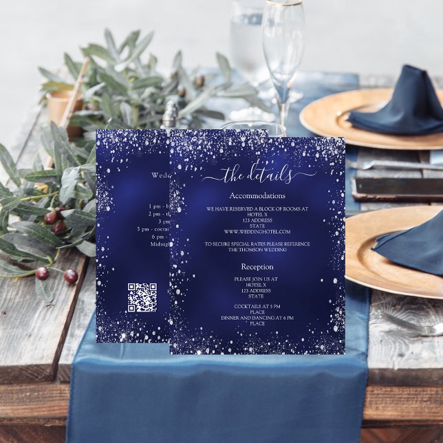 Details zum Hochzeitsprogramm für Navy Silber (Von Creator hochgeladen)