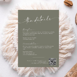 Details zum Hochzeitsschreiben in der grünen Schri Begleitkarte