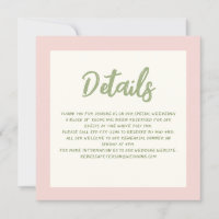 Details zum Hochzeitsschreiben von Pinky Pastel Re