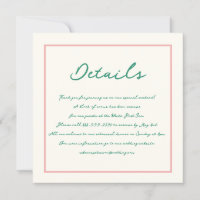 Details zum Hochzeitsschreiben von Pinky Pastel Re