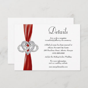 Details zum Hochzeitsszenario in Red Ribbon Begleitkarte