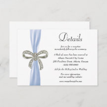 Details zum Hochzeitsszenario mit Blue Ribbon Diam