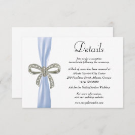 Details zum Hochzeitsszenario mit Blue Ribbon Diam Begleitkarte