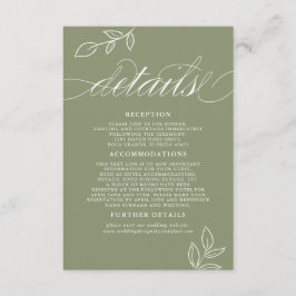 Details zum Hochzeitsszenario mit minimalem Leaf-Q Begleitkarte