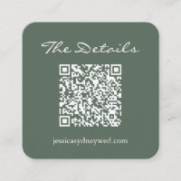 Details zum Hochzeitsszenario QR Code Dunkler Sage