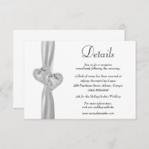 Details zum Hochzeitszettel von Diamond Hearts Whi