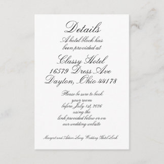 Details zum Hotel Begleitkarte