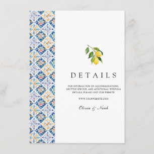 Details zum Lemon Fliesen Begleitkarte