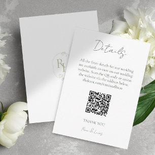 Details zum QR-Code für Monogram Wedding Finer Begleitkarte