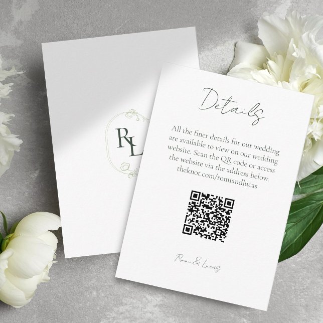 Details zum QR-Code für Monogram Wedding Finer Begleitkarte (Von Creator hochgeladen)