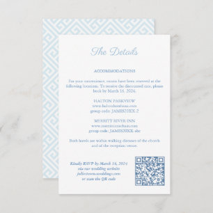 Details zum QR-Code für Red White Blue Wedding Wap Begleitkarte