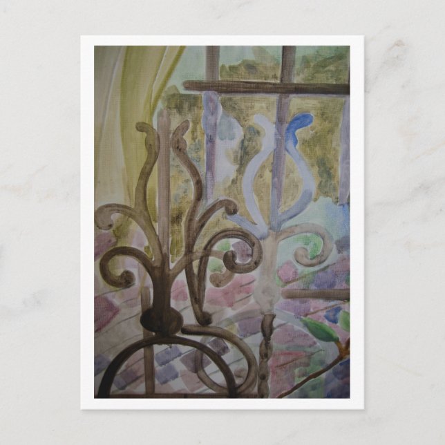 Details zum Queens-Fenster Postkarte (Vorderseite)