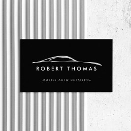 Details zum Schwarzen Auto, Auto-Reparatur-Logo Visitenkarte