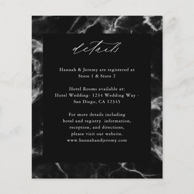 Details zum Schwarzen Marmor 2 Flyer (Vorne)