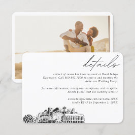 Details zum Seattle Wedding Hotel Zimmerblock Begleitkarte