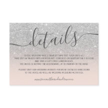 Details zum Silver Glitzer ombre blush pink Skript