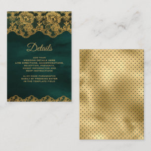 Details zum Smarald Green Gold Foil Begleitkarte