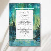Details zum Weihnachts-Aurora-See-Wald-Nachthimmel