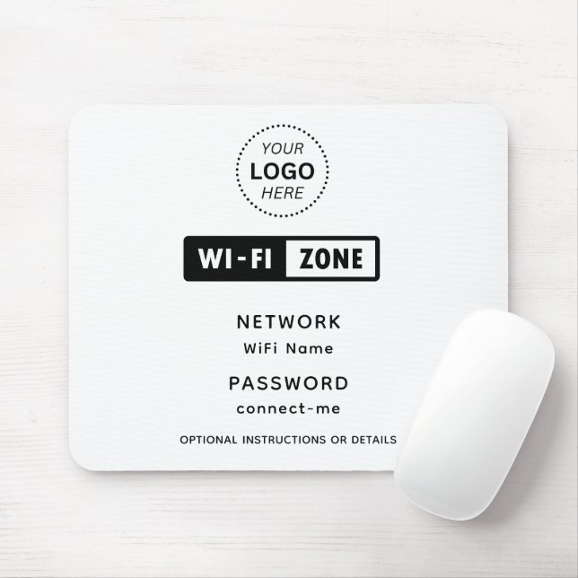 Details zum WiFi-Netzwerk und zu den Kennwörtern f Mousepad (Mit Mouse)