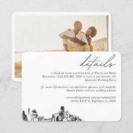 Details zum Zimmerblock Houston Wedding Hotel Begleitkarte