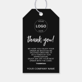 Details zur Betreuung von Firmenlogos auf dem Tag Geschenkanhänger