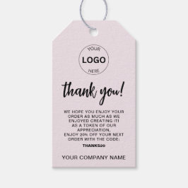Details zur Betreuung von Firmenlogos auf dem Tag Geschenkanhänger