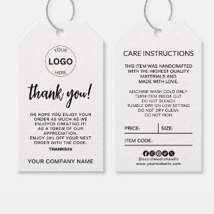 Details zur Betreuung von Firmenlogos auf dem Tag Geschenkanhänger