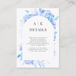 Details zur Blume Blue Watercolor Begleitkarte