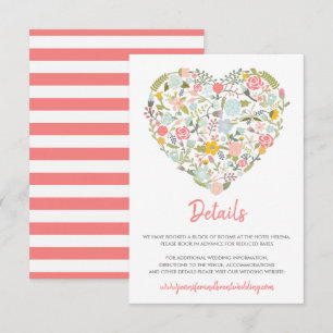 Details zur Blumenhochzeit Einladung