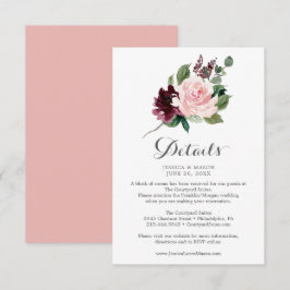 Details zur Blush Burgundy Wedding Einladung