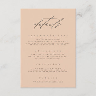 Details zur Blush Fine Art Floral Wedding Begleitkarte